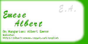 emese albert business card